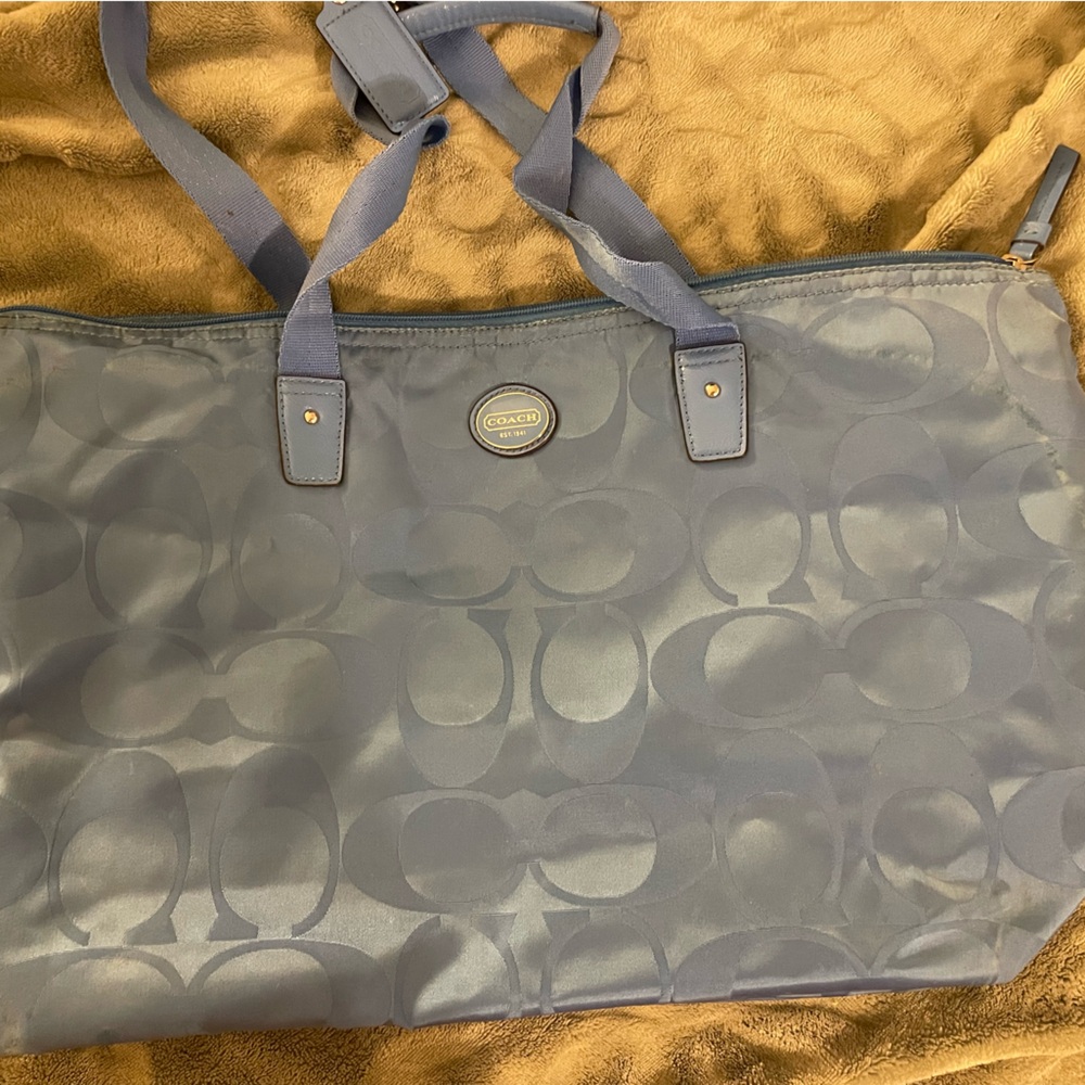 Coach nylon weekender bag
